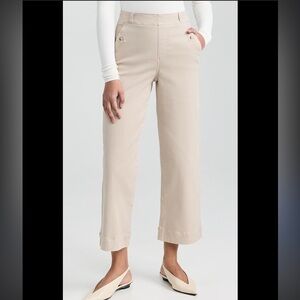 SPANX Ankle-Length Twill Pants - Cream
